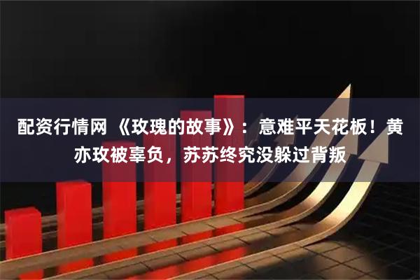 配资行情网 《玫瑰的故事》：意难平天花板！黄亦玫被辜负，苏苏终究没躲过背叛